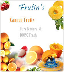 Frutins - Canned food manufacturers, Canned Fruits, Canned Vegetables, Canned food suppliers, Fruit drink companies, Canned Fruit Products.